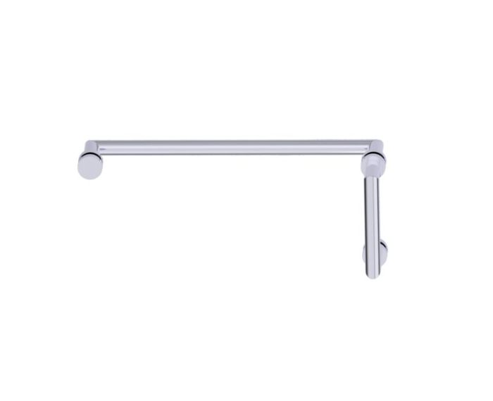 poignée de porte de douche décalée 6 po x 18 po OSLO 14470618 chrome poli