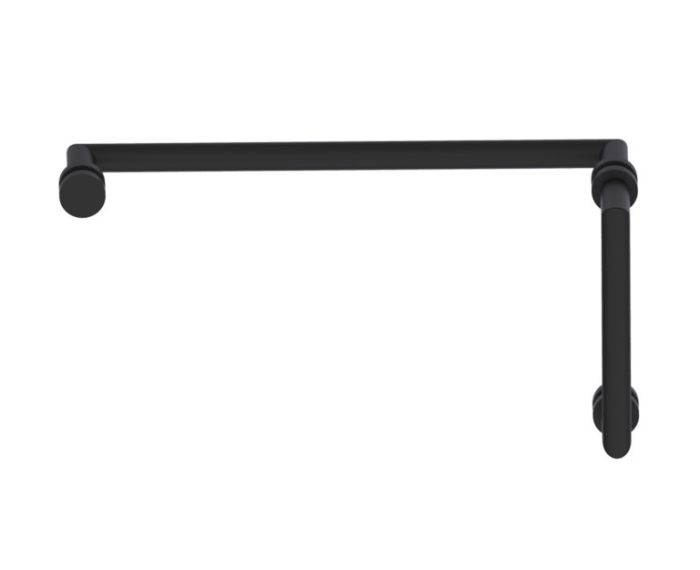 poignée de porte de douche décalée 8 po x 18 po OSLO 14470818 noir mat