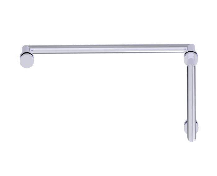 poignée de porte de douche décalée 8 po x 18 po OSLO 14470818 chrome poli