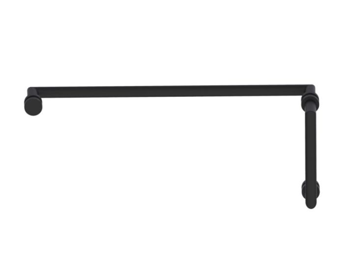 poignée de porte de douche décalée 8 po x 24 po OSLO 14470824 noir mat