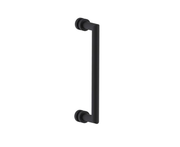 12 po poignée de porte de douche OSLO 1447512 noir mat