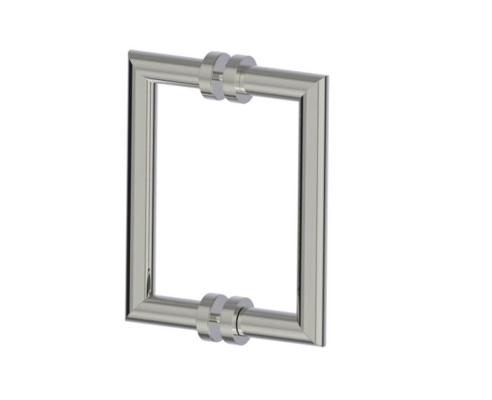 poignée double pour porte de douche 8 po OSLO 1447808 nickel poli