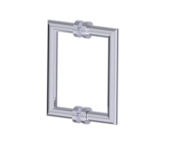 poignée double pour porte de douche 8 po OSLO 1447808 chrome poli