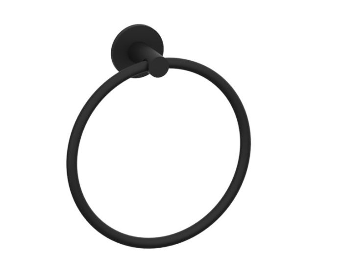Round anneau porte-serviette NICE 170460 noir mat