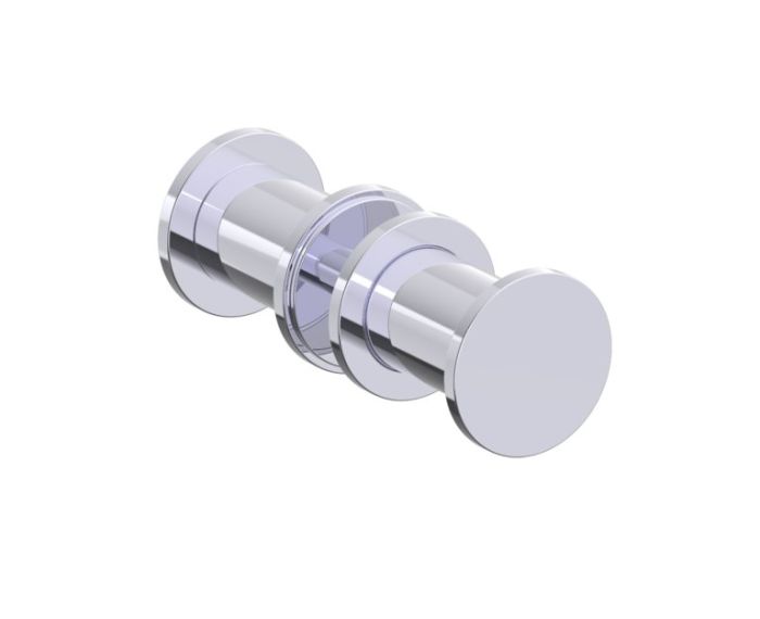 double poignée de porte de douche NICE 1707502 chrome poli