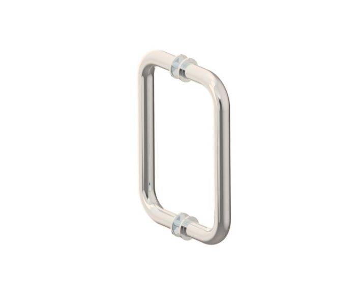 poignée double pour porte de douche 8 po NICE 1707808 nickel brossé