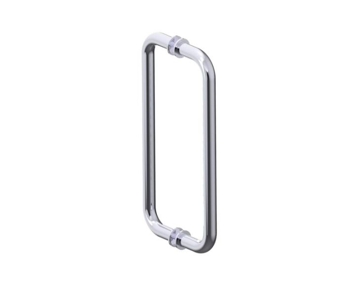 poignée double pour porte de douche 12 po NICE 1707812 chrome poli