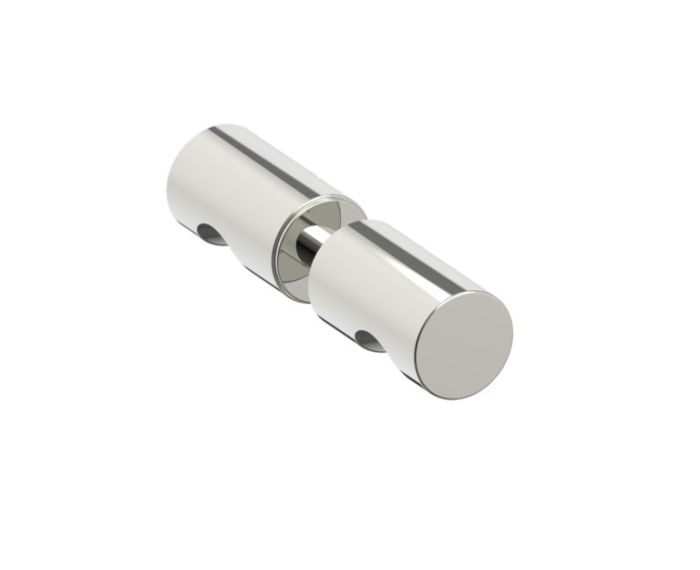 double poignée de porte de douche SEVILLE 1887502 nickel poli