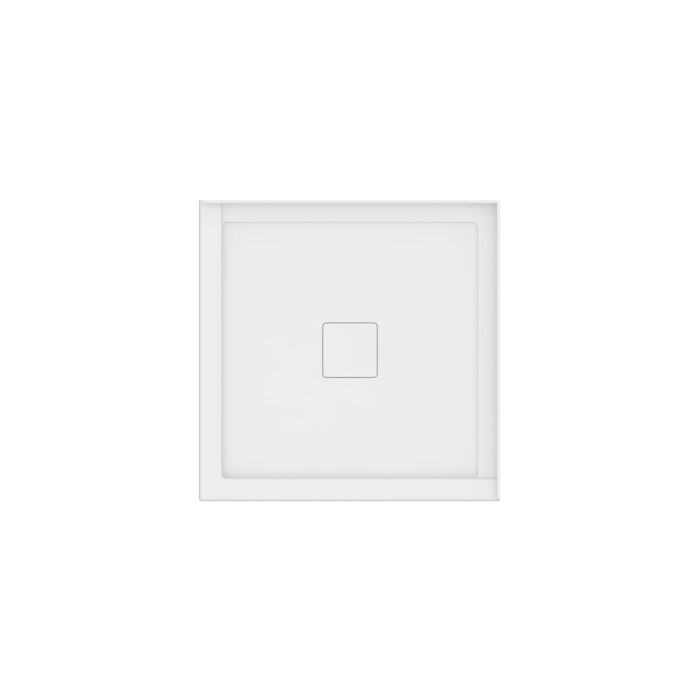 Base de douche Rouge 3636 blanche en coin en acrylique avec drain central