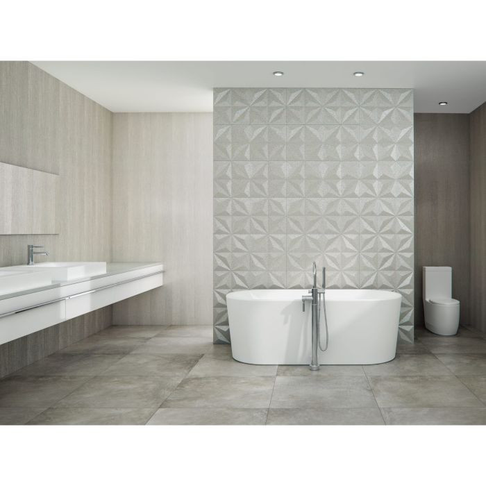 Baignoire autoportante Nice 3266 AFR blanche en acrylique avec drain central et système Air