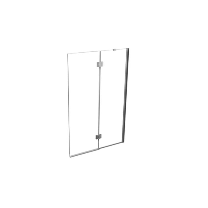 Écran de baignoire pivotant Monza 39 x 59 po 8 mm pour installation en alcôve avec verre clair et fini chrome