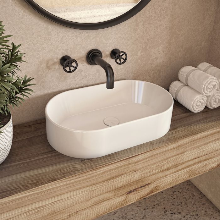 Alta lavabo ovale blanc en céramique