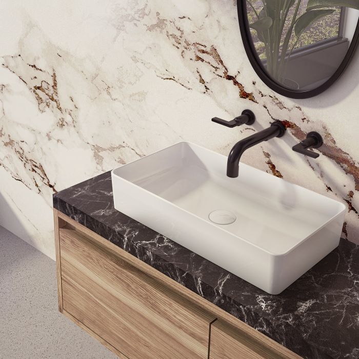 Alta lavabo rectangulaire blanc en céramique