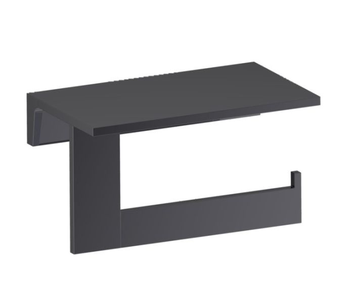 Shelf with porte-papier hygiénique BERLIN 232159-1 noir mat