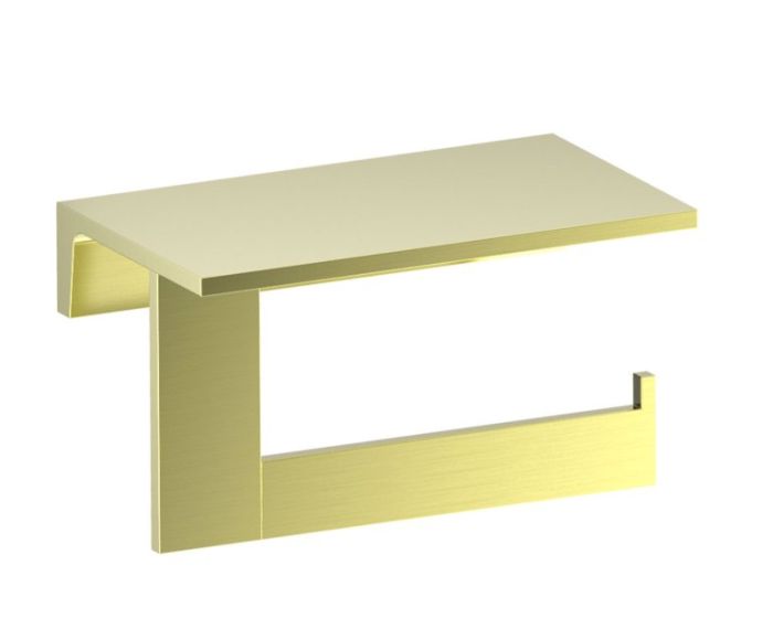Shelf with porte-papier hygiénique BERLIN 232159-1 laiton brossé