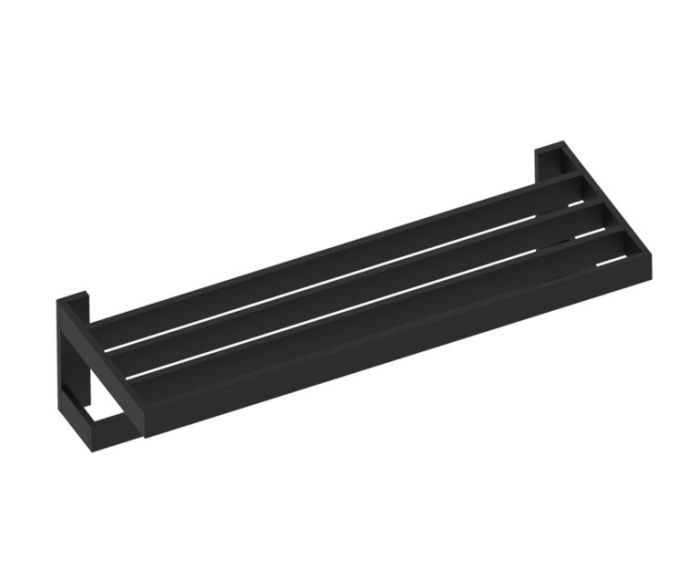 tablette porte-serviettes avec barre à serviette BERLIN 232442 noir mat