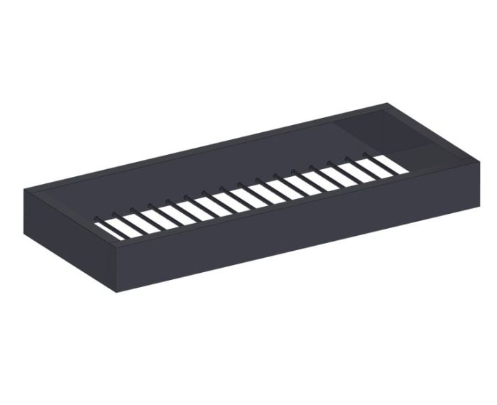 montage muraled Large panier porte-savon BERLIN 232603 noir mat