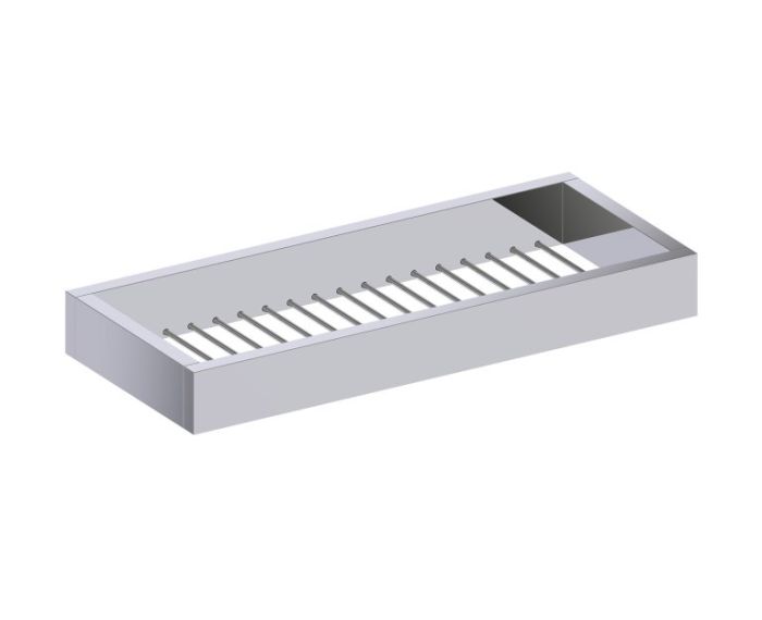 montage muraled Large panier porte-savon BERLIN 232603 nickel poli