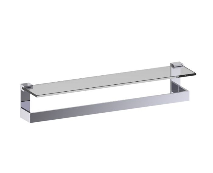 24 po tablette en verre givré avec barre à serviette BERLIN 232678 chrome poli