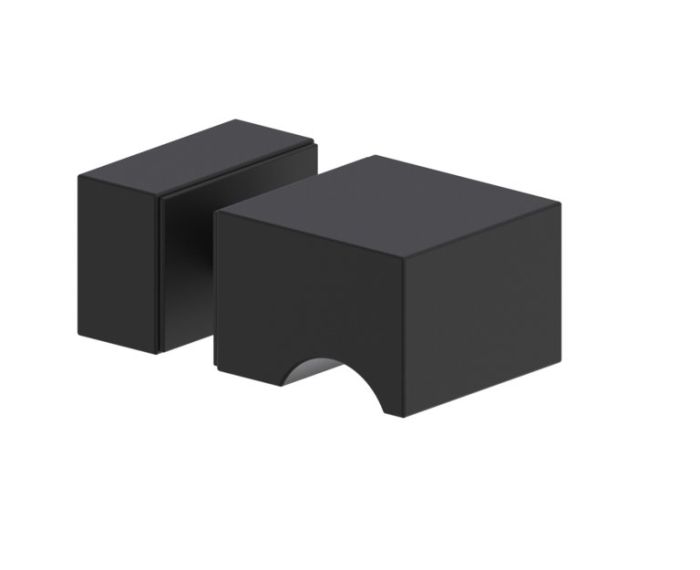 poignée simple pour porte de douche BERLIN 2327501 noir mat