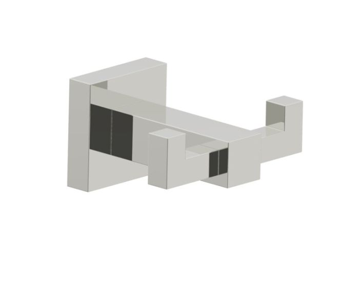 crochet à peignoir double LONDON 248132 nickel poli