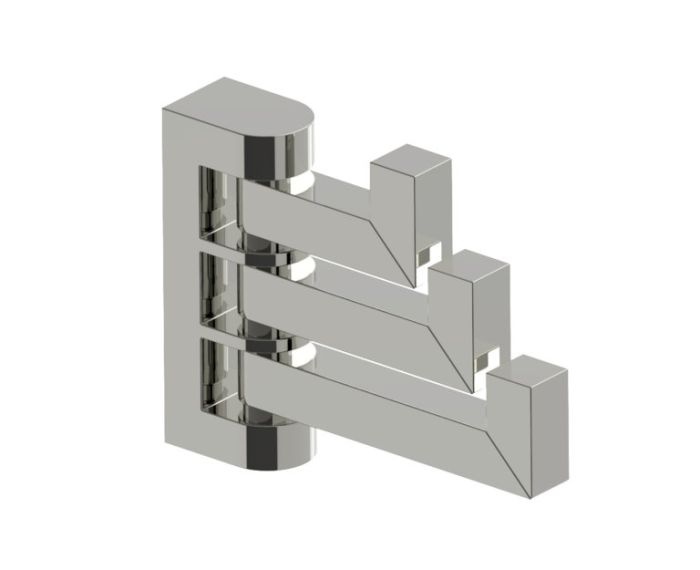 Triple Prong crochet à peignoir LONDON 248133 nickel poli