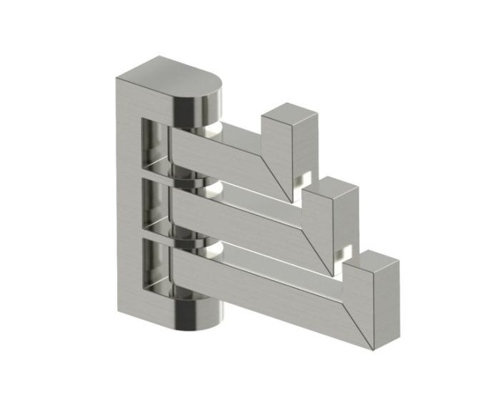 Triple Prong crochet à peignoir LONDON 248133 nickel brossé