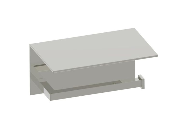 porte-papier hygiénique avec tablette LONDON 248159 nickel poli