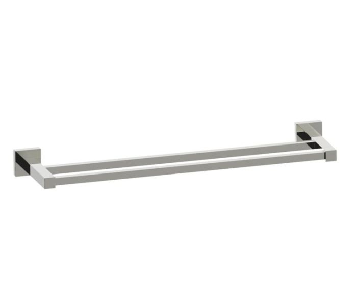 barre à serviette double 18 po LONDON 248182 nickel poli