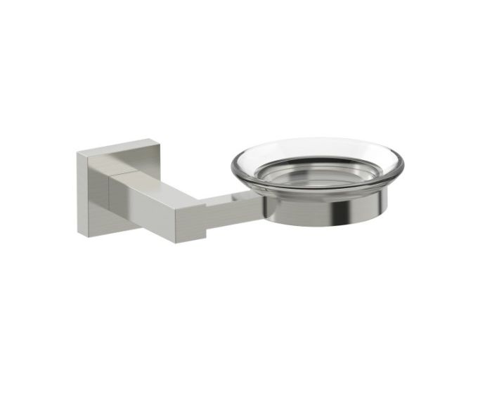 montage muraled porte-savon with Chrome Glass LONDON 248650 nickel brossé