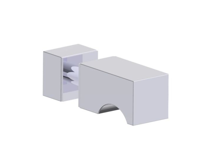 poignée simple pour porte de douche LONDON 2487501 chrome poli