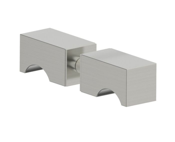 double poignée de porte de douche LONDON 2487502 nickel brossé
