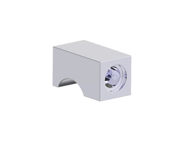 poignée simple pour porte de douche (Knob Only) LONDON 2487503 chrome poli