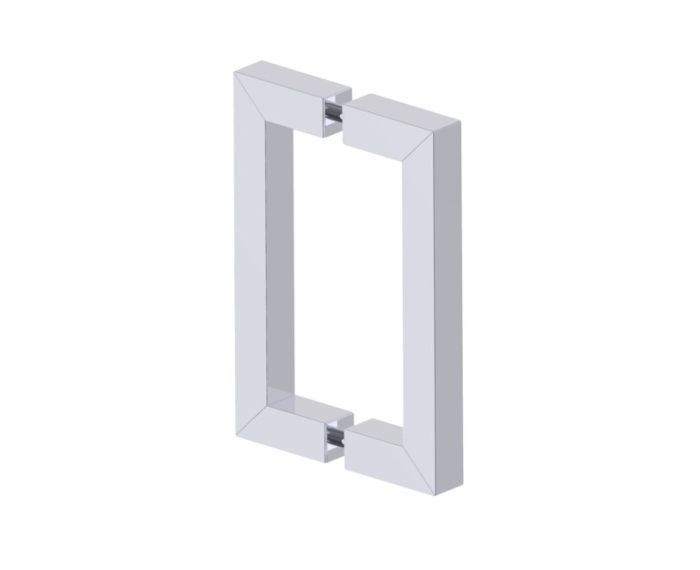 poignée double pour porte de douche 6 po LONDON 2487806 chrome poli