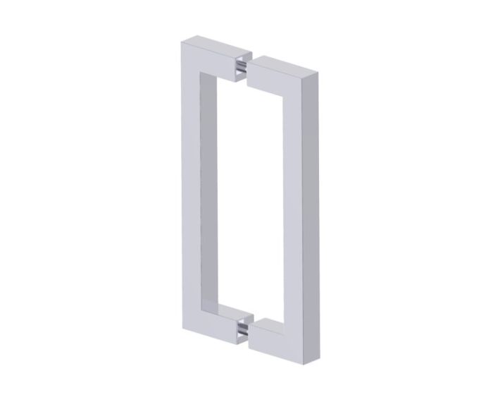 poignée double pour porte de douche 8 po LONDON 2487808 chrome poli