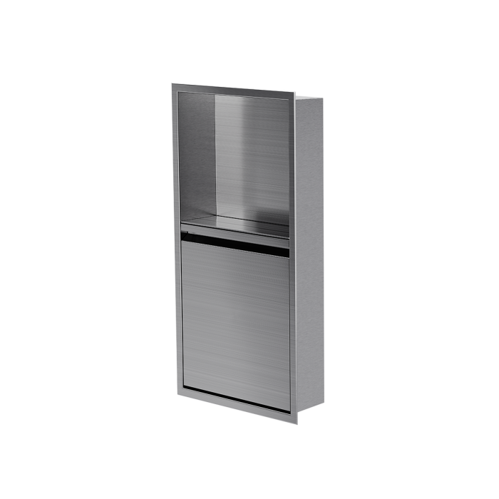 Niche de douche avec porte 24 po x 12 po acier inoxydable