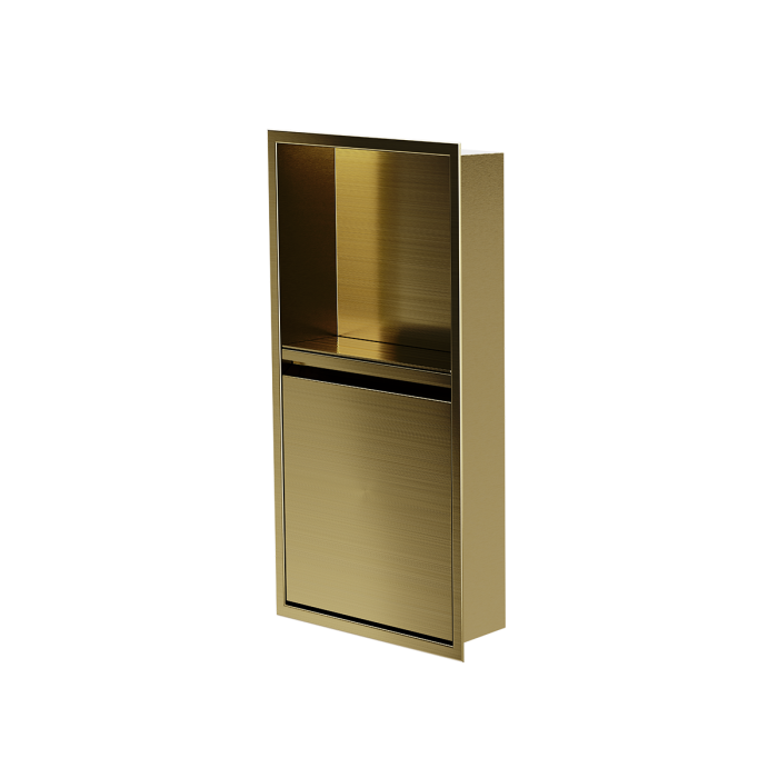 Niche de douche avec porte 24 po x 12 po PVD or