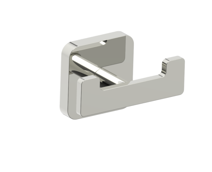 crochet à peignoir double MILAN 254132 nickel poli