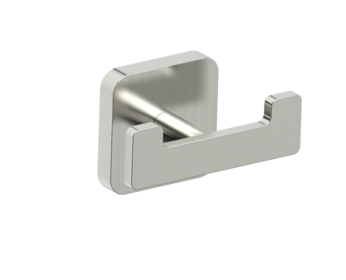 crochet à peignoir double MILAN 254132 nickel brossé