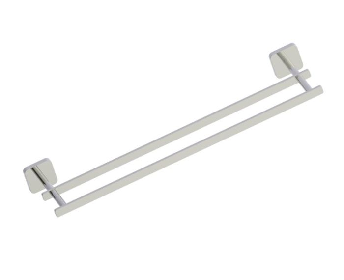 barre à serviette double 18 po MILAN 254182 nickel poli