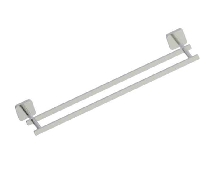 barre à serviette double 18 po MILAN 254182 nickel brossé