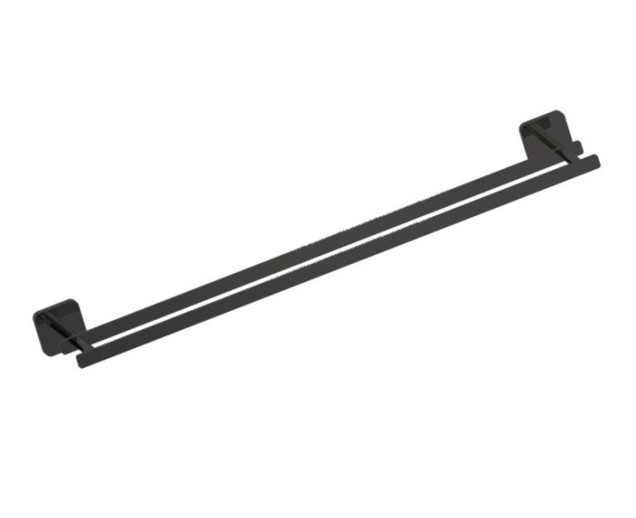 barre à serviette double 24 po MILAN 254242 noir mat