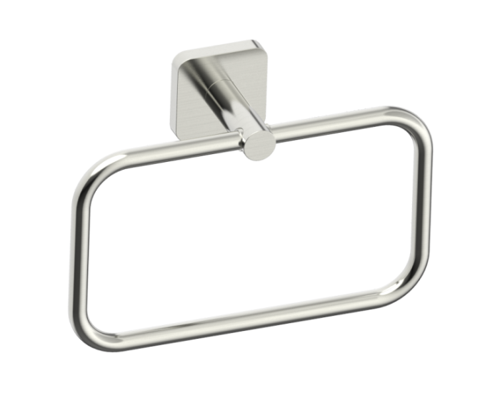 Rectangular anneau porte-serviette MILAN 254460 nickel brossé