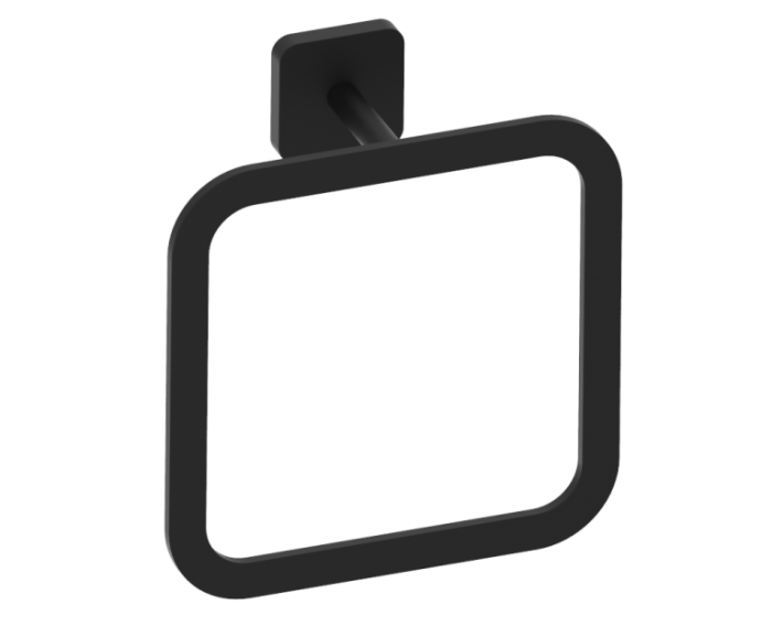 Square anneau porte-serviette MILAN 254464 noir mat
