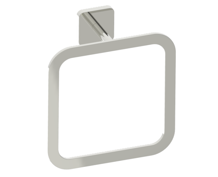 Square anneau porte-serviette MILAN 254464 nickel poli