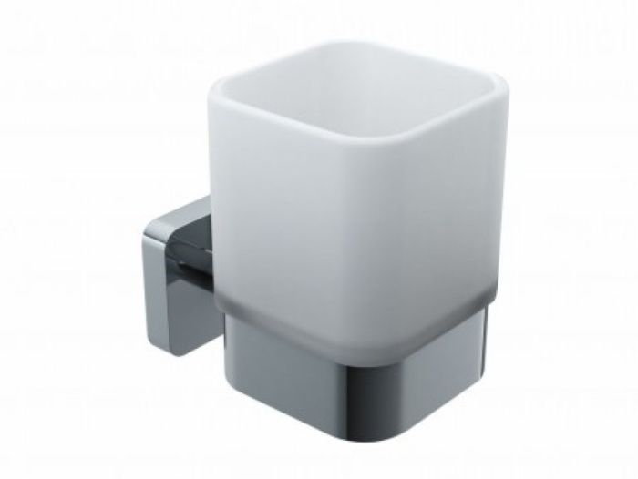 Bathroom Tumbler Cup & Toothbrush Holder MILAN 254660 nickel poli