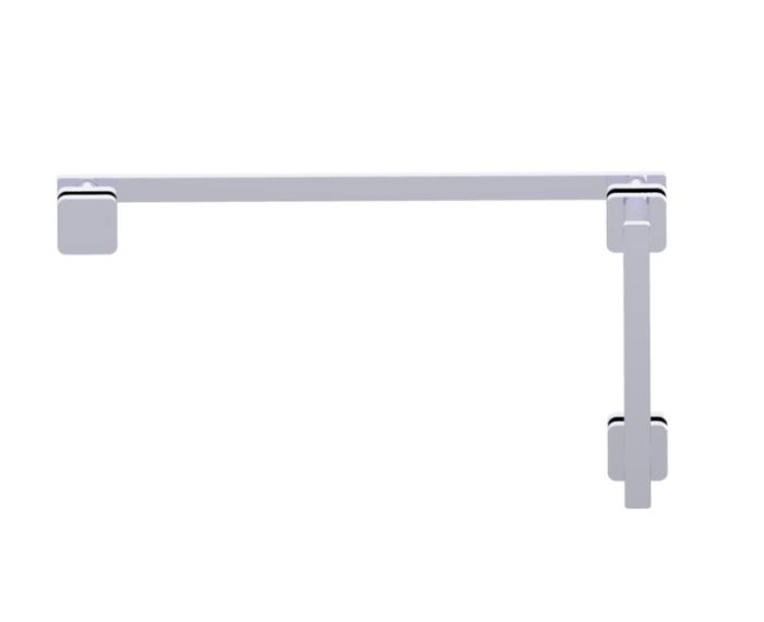 poignée de porte de douche décalée 8 po x 18 po MILAN 25470818 chrome poli