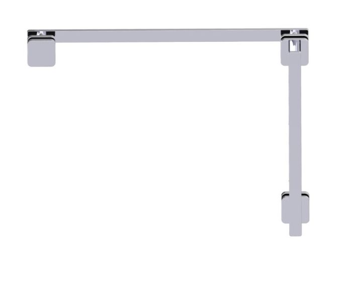 poignée de porte de douche décalée 12 po x 18 po MILAN 25471218 chrome poli