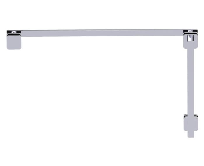 poignée de porte de douche décalée 12 po x 24 po MILAN 25471224 chrome poli