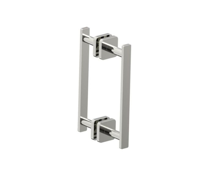 poignée double pour porte de douche 8 po MILAN 2547808 nickel poli